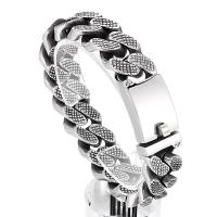 Bracelets en acier inoxydable, acier inoxydable 316L, bijoux de mode & pour homme, 17mm Environ 8.27 pouce, Vendu par PC