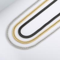 Edelstahl Schmuck Halskette, 316 L Edelstahl, Vakuum-Ionen-Beschichtung, Modeschmuck & für den Menschen, keine, 6mm, Länge:ca. 25.6 ZollInch, verkauft von PC[