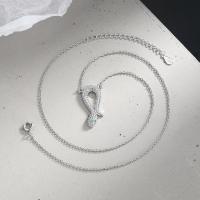 Латунное Ожерелье Горного Хрусталя, Латунь, с 5cm наполнитель цепи, Змея, ювелирные изделия моды & Женский & со стразами, длина:Приблизительно 40 см, продается PC[