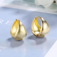 Messing Tropfen Ohrring, goldfarben plattiert, Modeschmuck & für Frau, High:16mm, verkauft von Paar[