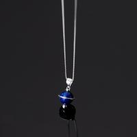 Sterling Silver Jewelry Necklace, 925 Sterling Silver, with Gemstone, with 5CM extender chain, plated & for woman Approx 40 cm 