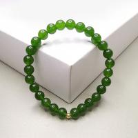 Gemstone Bracelets, Green Calcedony, fashion jewelry Approx 17 cm 