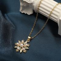 Корень Циркон Микро вымощает латунь ожерелье, кубический цирконий, с Латунь, ювелирные изделия моды & разный размер для выбора & Женский, длина:45 см, продается PC