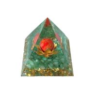 Resin Decoration, Synthetic Resin, with Natural Gravel, Pyramidal, epoxy gel, for home and office [