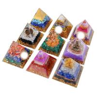 Resin Decoration, with Gemstone, Pyramidal, epoxy gel, for home and office 