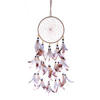 Fashion Dream Catcher, Feather, with Linen & Wood & Iron, handmade, for home and office, 600mm 