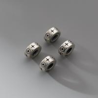 Sterling Silver Spacer Beads, 925 Sterling Silver, plated, DIY, original color, 9mm Approx 4mm 