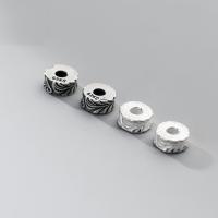 Sterling Silver Spacer Beads, 925 Sterling Silver, plated, DIY Diameter 8* height 4mm Approx 3mm 