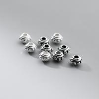 Sterling Silver Spacer Beads, 925 Sterling Silver, Antique finish, DIY Diameter 6 * height 4 mm Approx 2mm 
