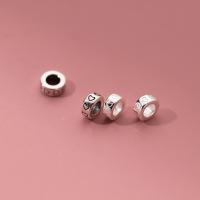Sterling Silver Spacer Beads, 925 Sterling Silver, Antique finish, DIY Diameter 5.5 * thickness 2.5 mm Approx 3mm 