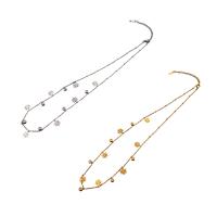 Edelstahl Schmuck Halskette, 304 Edelstahl, plattiert, Micro pave Zirkonia & für Frau, keine, Länge:ca. 48.5 cm, verkauft von PC[