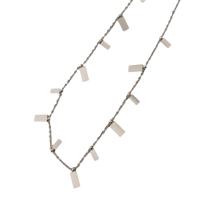 Edelstahl Schmuck Halskette, 304 Edelstahl, plattiert, für Frau, Silberfarbe, Länge:ca. 48 cm, verkauft von PC[