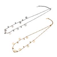Edelstahl Schmuck Halskette, 304 Edelstahl, plattiert, Micro pave Zirkonia & für Frau, keine, Länge:ca. 46.5 cm, verkauft von PC[