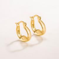 Sterling Silver Hoop Earring, 925 Sterling Silver, fashion jewelry & for woman Earring x19mm [