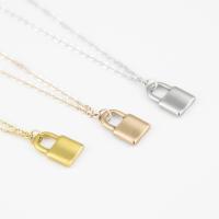 Stainless Steel Jewelry Necklace, 304 Stainless Steel, with 2inch extender chain, Lock, Vacuum Ion Plating, Unisex & oval chain Approx 17.7 Inch [