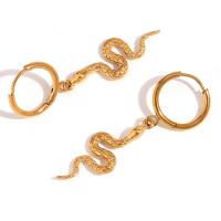 Edelstahl Tropfen Ohrring, 316 L Edelstahl, 18K vergoldet, Modeschmuck & für Frau, goldfarben, verkauft von Paar[