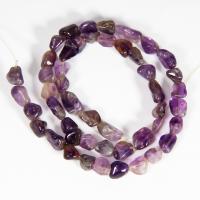Natural Amethyst Beads, irregular, DIY, purple, 6.5mm Approx 41 cm [