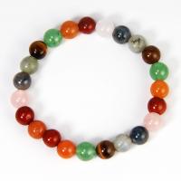 Gemstone Bracelets, Natural Stone, Round, fashion jewelry & Unisex, mixed colors, 8.3mm Approx 18 cm 