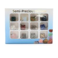 Gemstone Decoration, Natural Stone, with paper box, Star of David, polished, 12 pieces & DIY, mixed colors [