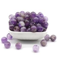 Natural Amethyst Beads, Round, polished, DIY, purple, 12mm 