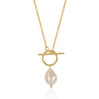 Sterling Silver Pearl Necklace, 925 Sterling Silver, with Freshwater Pearl, with 1.97inch extender chain, plated, fashion jewelry & for woman Approx 15.74 Inch [