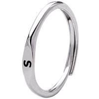 Sterling Silver Finger Ring, 925 Sterling Silver, fashion jewelry & for woman [