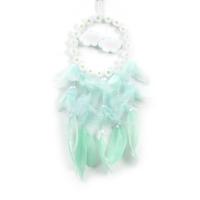 Fashion Dream Catcher, Feather, with Cotton Thread, Cloud, handmade, for home and office cyan, 550mm 