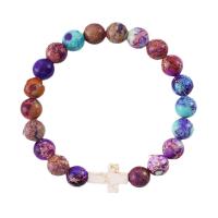 Gemstone Bracelets, Natural Stone, with 304 Stainless Steel & Zinc Alloy, fashion jewelry & Unisex Approx 17.78-22.86 cm [