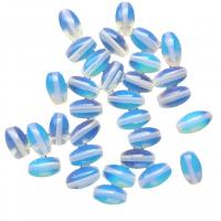Perles d'opale de mer, Opaline, tambour, DIY, bleu Environ Vendu par sac[