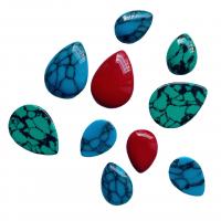 Synthetic Turquoise Cabochon, Teardrop, DIY Approx [