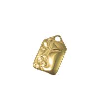 EL Colgante De Acero Inoxidable, acero inoxidable 304, chapado en oro de 18 K, Bricolaje, dorado, 24.9x15.7mm, Vendido por UD