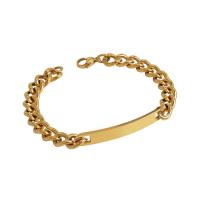 Brass Bracelets, 304 Stainless Steel, Vacuum Ion Plating, fashion jewelry & Unisex Approx 19 cm 