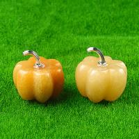 Gemstone Decoration, with Zinc Alloy, Pumpkin, silver color plated, for home and office 