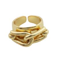 Палец кольцо-латунь, Латунь, плакирован золотом, ювелирные изделия моды & Мужская, Золотой, inner diameter 17mm, продается PC