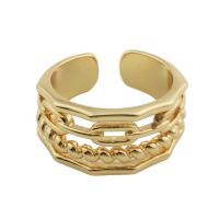 Brass Finger Ring, gold color plated, fashion jewelry & Unisex, golden, inner diameter 18mm 