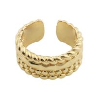 Brass Finger Ring, gold color plated, fashion jewelry & Unisex, golden, inner diameter 18.5mm 