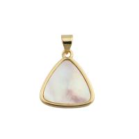 Brass Jewelry Pendants, with Shell, gold color plated, fashion jewelry & for woman, golden Approx 3.5mm 