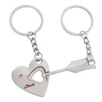 Zinc Alloy Key Chain Jewelry, Heart, 2 pieces & fashion jewelry 