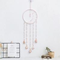 Fashion Dream Catcher, Natural Gravel, with leather cord & Brass & Iron, handmade, for home and office, 700mm 