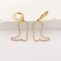Huggie Hoop Drop Earring, Zinc Alloy, Shoes, gold color plated, for woman 