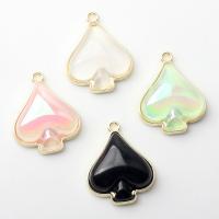 Resin Zinc Alloy Pendants, with Resin, polished, DIY 
