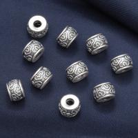 Sterling Silver Spacer Beads, 925 Sterling Silver, Antique finish, DIY, original color, 10 x about 7 mm thick 
