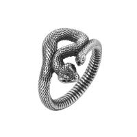 Titanium Steel Finger Ring, Snake, Vacuum Ion Plating, vintage & fashion jewelry & Unisex 17mm 