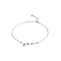 Fashion Jewelry Anklet, 925 Sterling Silver, plated, for woman Approx 10.03 Inch 