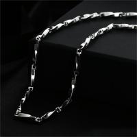 Titanium Steel Chain Necklace, polished, fashion jewelry & Unisex 