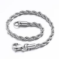 Titanio collar de cadena de acero, Partículas de acero, pulido, Joyería & unisexo & diverso tamaño para la opción, Vendido por UD