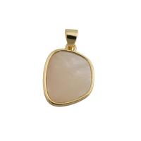 Brass Jewelry Pendants, with Shell, gold color plated, fashion jewelry & for woman, golden 