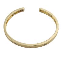Ouverture Bracelets en cuivre, laiton, Placage de couleur d'or, bijoux de mode & pour femme, doré, thickness 5.5mm, Vendu par PC