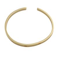 Ouverture Bracelets en cuivre, laiton, Placage de couleur d'or, bijoux de mode & pour femme, doré, thickness 4mm, Vendu par PC
