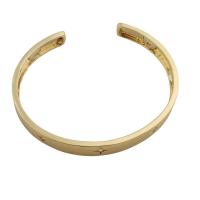 Brass Cuff Bangle, gold color plated, fashion jewelry & for woman, golden, thickness 8mm 